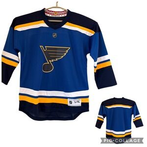 NHL St. Louis Blues Youth Hockey Jersey Blue Gold L/XL 9K5BSHCAC-BLS NEW
